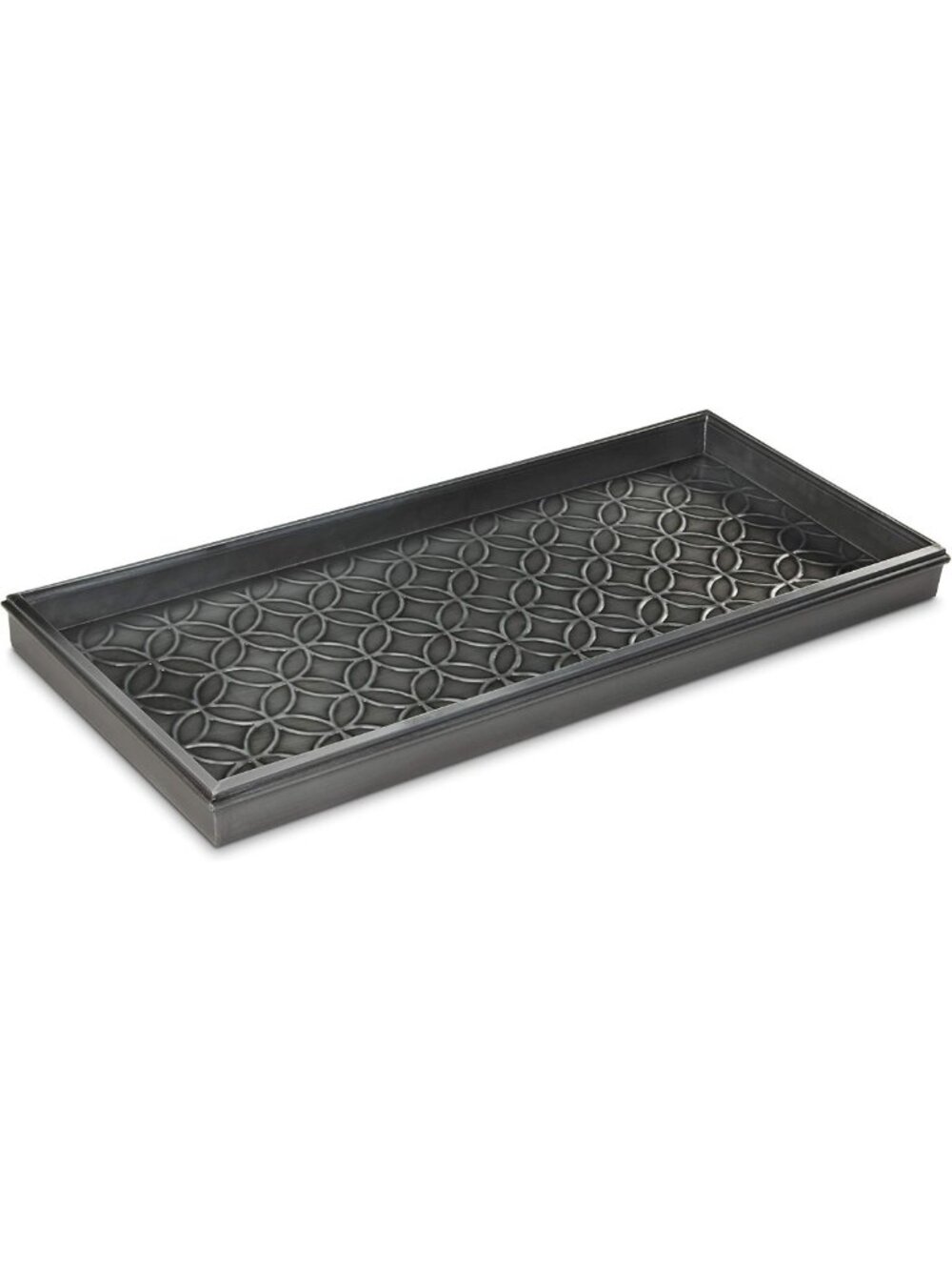 Multi-Purpose Decorative Boot Tray for Shoes, Plants & Pet Bowls - 30x13 Inch